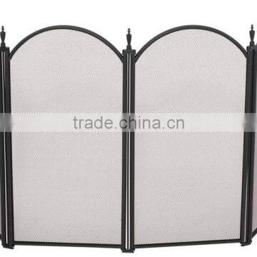 2015 Li Zhao Fire Screen 4 Panel Spark Guard, Black Finish