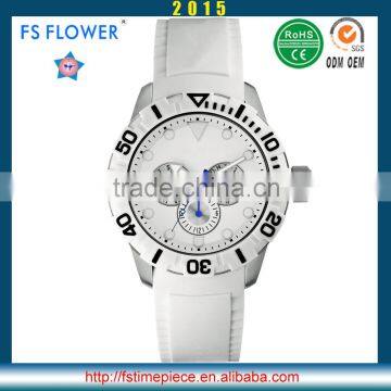 FS FLOWER - Spainish Watch Men Women Silicone Watch Band With Day Date To Know every Time On Hands