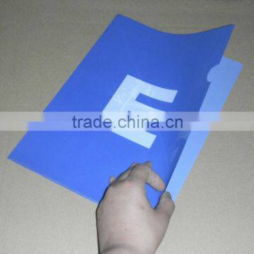 Custom design PP file folders , L shape A4 size folder