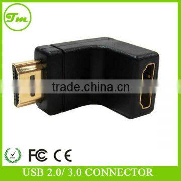 SF Cable, HDMI M/F Right Angle Adapter Gold Plated