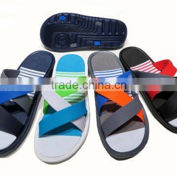 man slippers with PVC upper and EVA sole