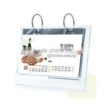 Bespoke plastic calendar made of clear acrylic