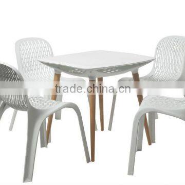 2014 100% ABS material elegant morden dining table with dining chair HC-N032