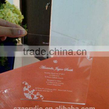 Acrylic Personal Christmas Festeval Wedding Invitation Card photo-3