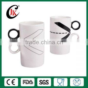 Wholesale creative ceramic coffee scissor mug with scissor handle