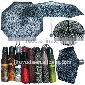mini foldable flower printed LEOPARD umbrellas