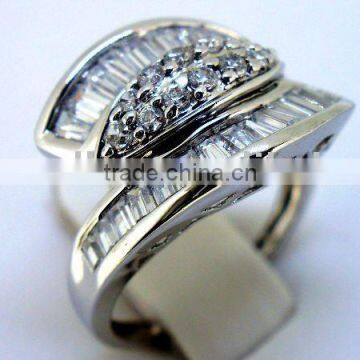 925 sterling silver ring with cz QCR118