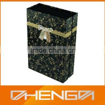 Best Sell Factory Custom Made Deluxe Stand Leather Double Wine Box (ZDS-F358)