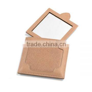 Customized design genuinne leather cosmetic mirror