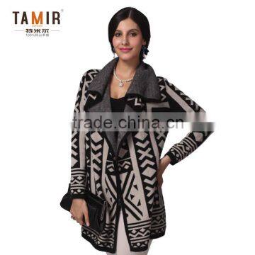 Women Elegant Knitted Cashmere Coat, Warm Trendy Cashmere Coat