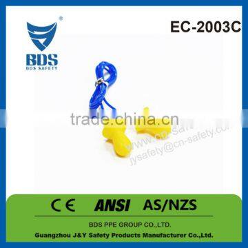 2015 Wholesale Ce ANSI standard industrial safety hearing protection silicone earplugs with cord