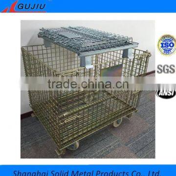 folding galvanized wire mesh container box