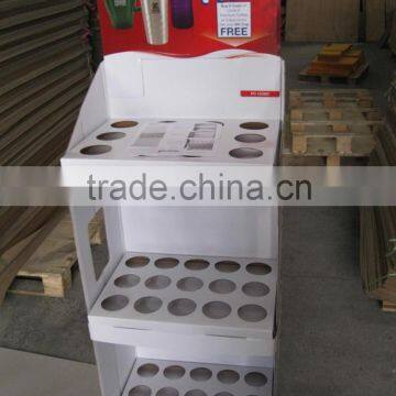 350g CCNB+corrugated paper tray display stand