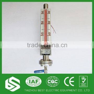 Safe and reliable oil processing magnetic float tank level gauge