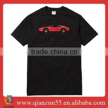 100% Cotton Black Short Sleeve Custom Printing Shirt Bulk Blank T-shirts
