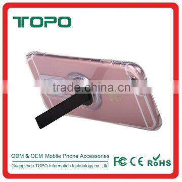 360 Degree Round Plastic Bracket Transparent Tpu Back Cover Cell Phone Accessory Case For Apple Iphone 6 6S Plus photo-5