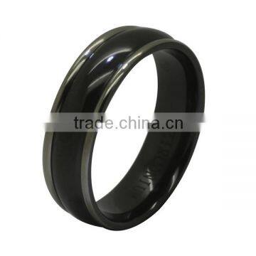 with steel color edges zirconium ring BR1010