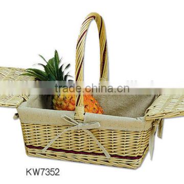 two person wicker picnic basket