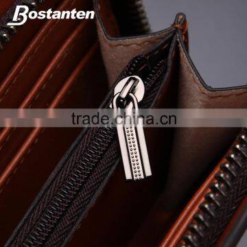 Classic Plaid Leather Wallets Clutch Hand Bag for Men Fashion photo-5