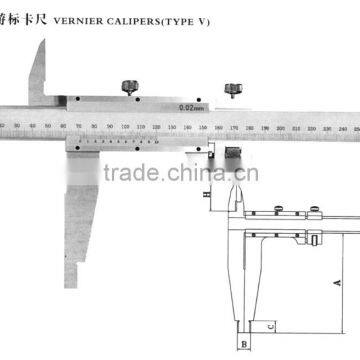 carbone steel or stainless steel vernier calipers type V