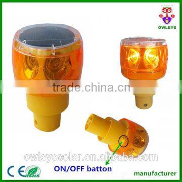 6 Pcs LED Strob Warning Signal Lamp/Barrier Solar Energy Blinker Light photo-4