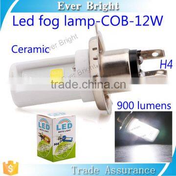 For motorcycle head light/electric car accessories new products 12w cob led h4 bulb