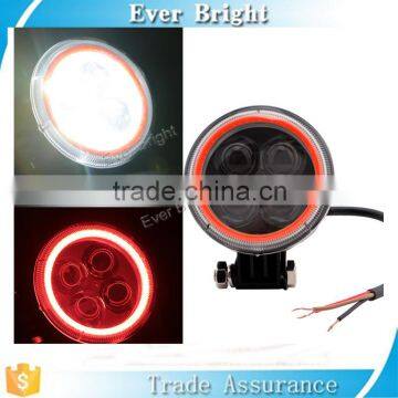 China White 4 LED 12V Motorcycle Projector Lights With Cob Angel Eye Rings photo-3