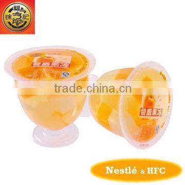 HFC 4602 fruit jelly/ fruit pulp jelly pudding with yellow peach flavour