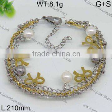 Newly Hot Two Tones Metal Tags for Bracelet Lady Style photo-5