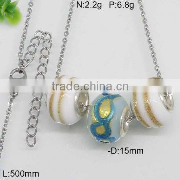 Custom-made beads titanium steel color necklace cord wholesale