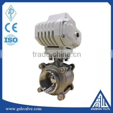 API motorized 3pc thread ball valve