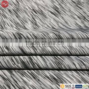 Knitted Space Dye Polyester Spandex Blend Fabric For Yoga Garments