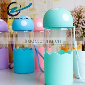 Mushroom Shape Cartoon Portable Silicone Cup Sleeve With Tea Infuser photo-4