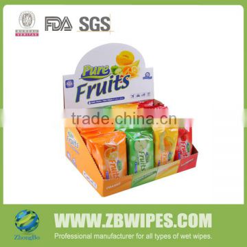 Flow Pack Antiseptic Fruit Flavor Wet Tissue Paper