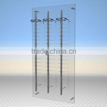 wall mounted sunglasses display;eyewear display rack;eyeglasses display shelf