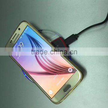 OEM ORDER WELCOME QI WIRELESS CHARGER PAD STAND QI WIRELESS CHARGER PAD WITH LCD LIGHT FOR GALAXY S7 EDGE TRANSMITTER photo-2