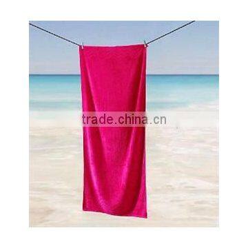 Plain dyed beach towel velour