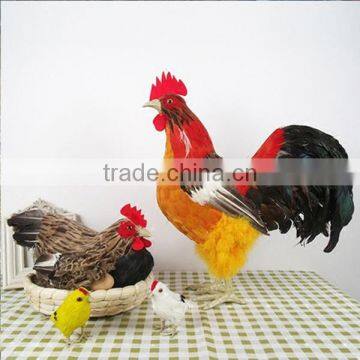 Christmas outdoor decoration forest easter decoration feather rooster