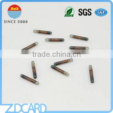 125khz RFID Em4305 chip animal glass tag