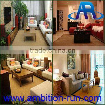 Sisal area carpet with latex backing