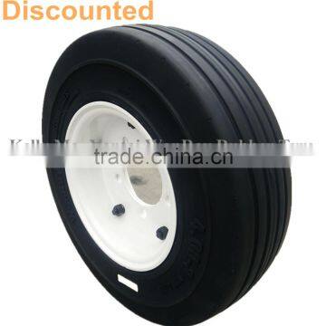 cheap 4.00-8 solid rubber tires and wheels trailer parts free shipping with quality warranty