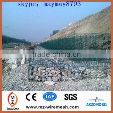 galfan coated gabion mesh basket for coastal embankment works