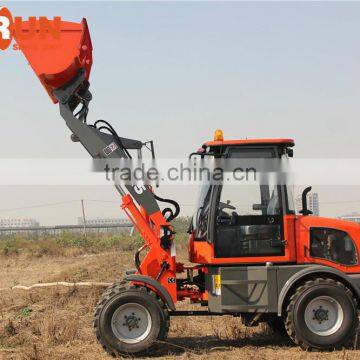 Qingdao Everun 1.5 Ton Compact Front End Loader With Cutter Head/Plain Bucket