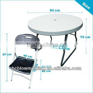 OEM BLOW MOLDING Plastic Table HDPE Plastic Folding Table and Chair photo-2