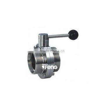 Sanitery threaded butterfly valve