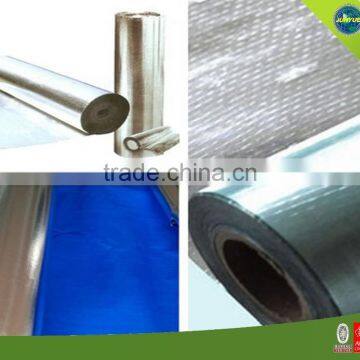 Reflective aluminized fabric thermal insulation radiant barrier building material