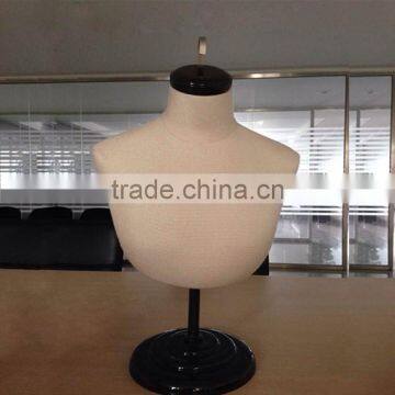 Used Female Faceless Fabric Bust Form Mannequin for Jewlery Display