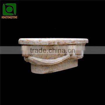 Yellow Marble Freestanding Bathtub for Sale