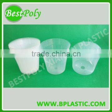 2016 China supplier clear plastic orchid soft flower pot with low price