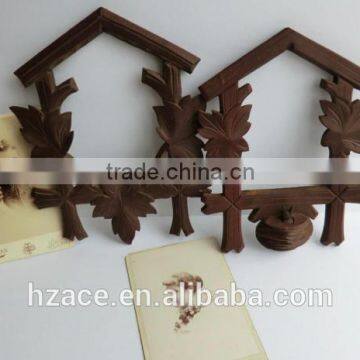 Vintage Cuckoo Clock Wooden Frame Bird's Nest photo-3